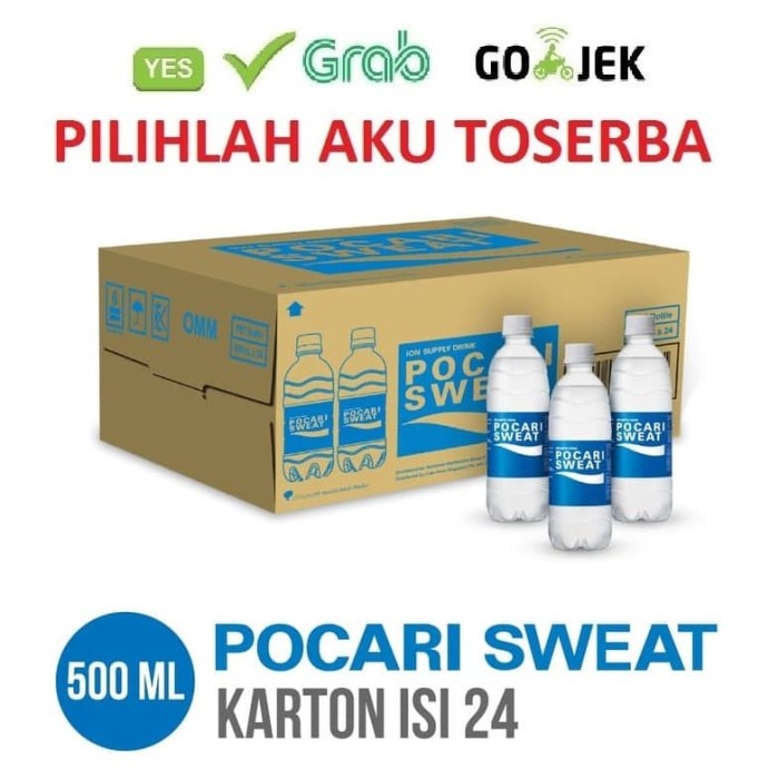 

✨COD✨ POCARI SWEAT PET 500 ml - (1 KARTON ISI 24 BOTOL)