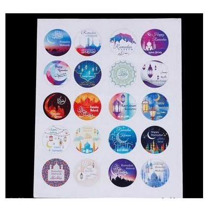 Paper Tags - EID MUBARAK Round Sticker (1sheet/20pcs)
