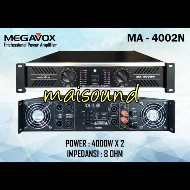 POWER AMPLIFIER MEGAVOX MA 4002 BARU AMPLI MEGAVOX MA 4002N MA4002 ORI