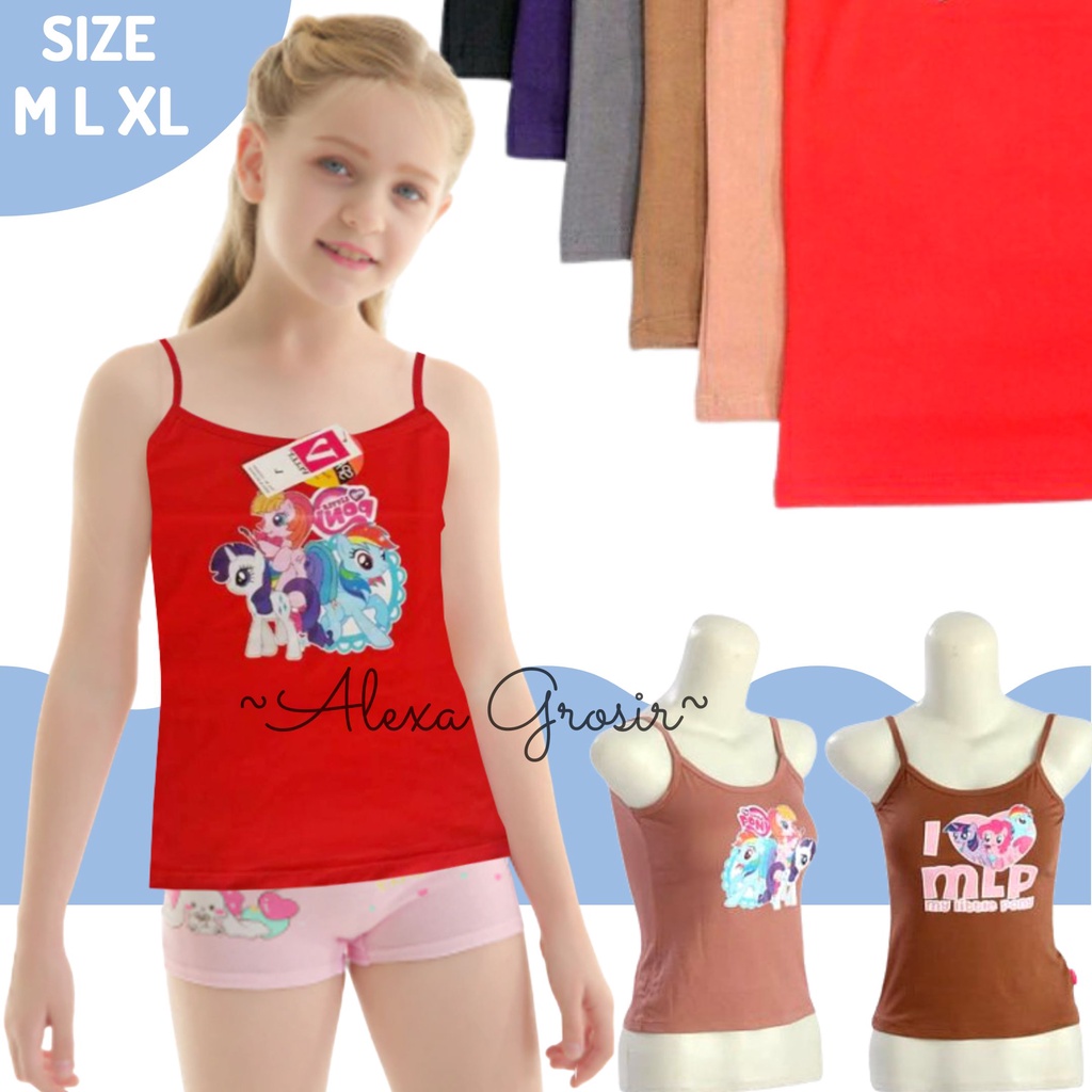 [COD] SD/SMP/remaja Tanktop anak / tanktop anak polos / yukensi velly 207 size XL-ALEXA