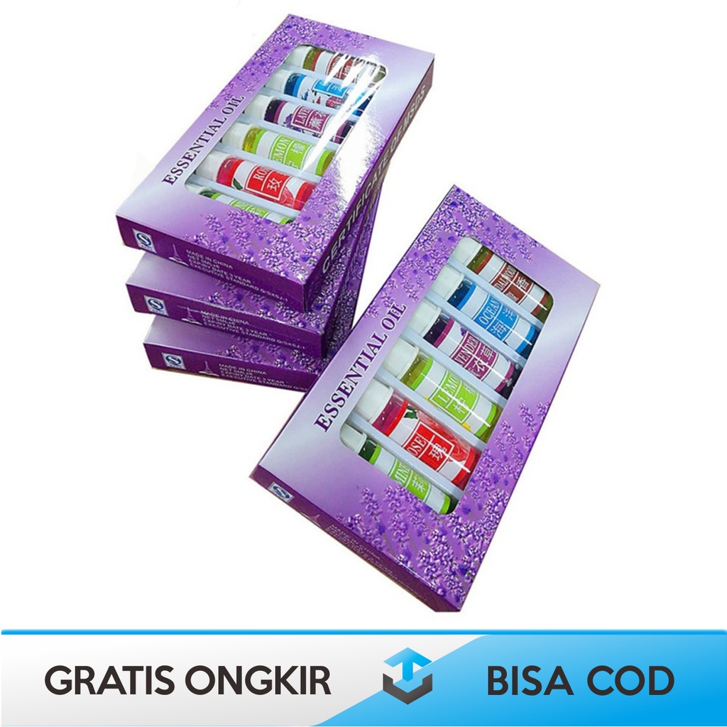 MINYAK AROMATHERAPY DIFFUSERS ESSENTIAL OIL 5ml x 6 PCS TAFFWARE ORI