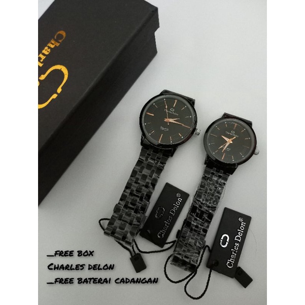 Jam Tangan Couple Rantai Original Charles Delon