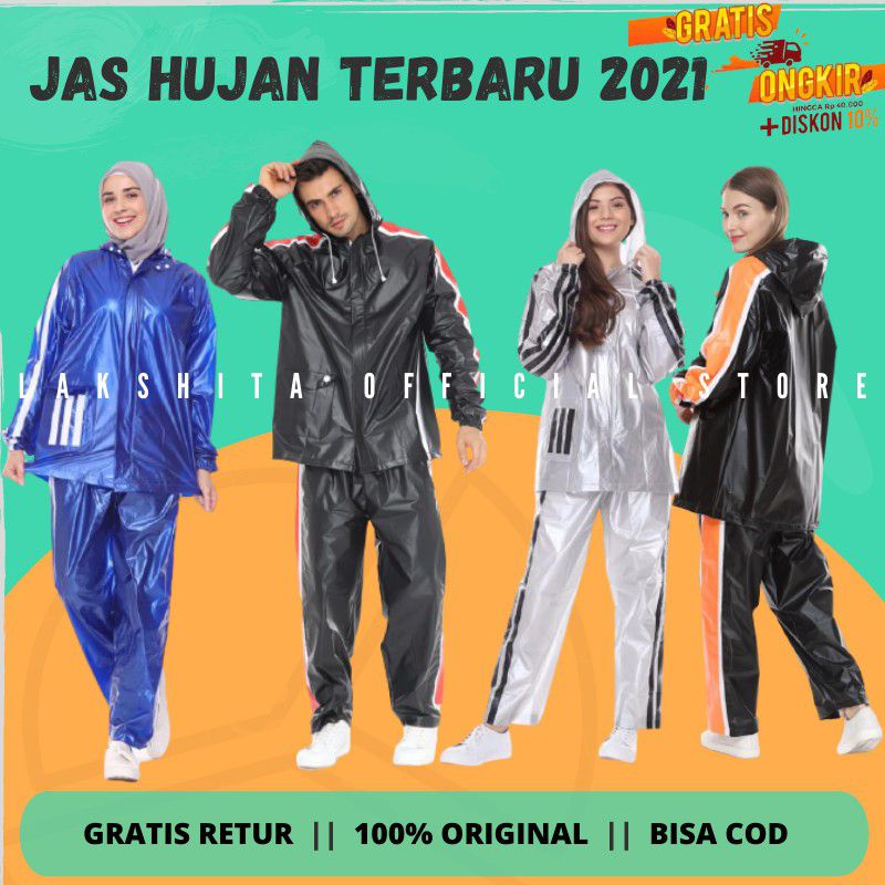 Jas Hujan Pria Dan Wanita Setelan Lengan Panjang Dewasa Model Korea Keren Motif Polos Garis Lucu Harga Murah Ukuran Jumbo Bahan PVC Tebal Anti Rembes Original Merk Bromo Warna Hitam Putih Silver Biru Merah Orange Promo Diskon Bergaransi Terbaik 2023