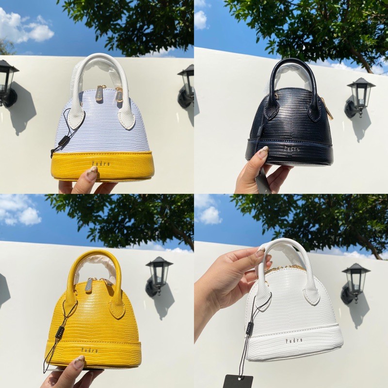 Mini Lizard-effect Top Handle Bag
