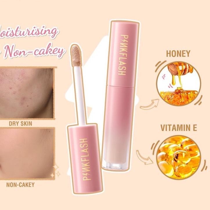 PINKFLASH  Concealer PF F04 | Pink Flash OhMyBreath Lasting Matte Breathable Liquid Concealer Tahan Lama Matte 5 Colors