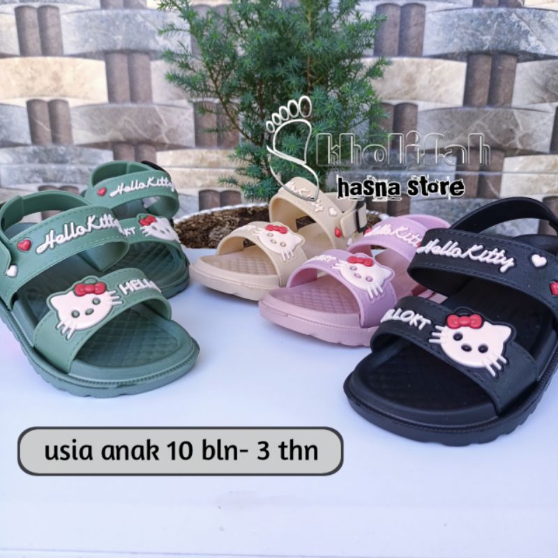 Sandal Slop Anak Tali belakang Hallo Kity Balacca