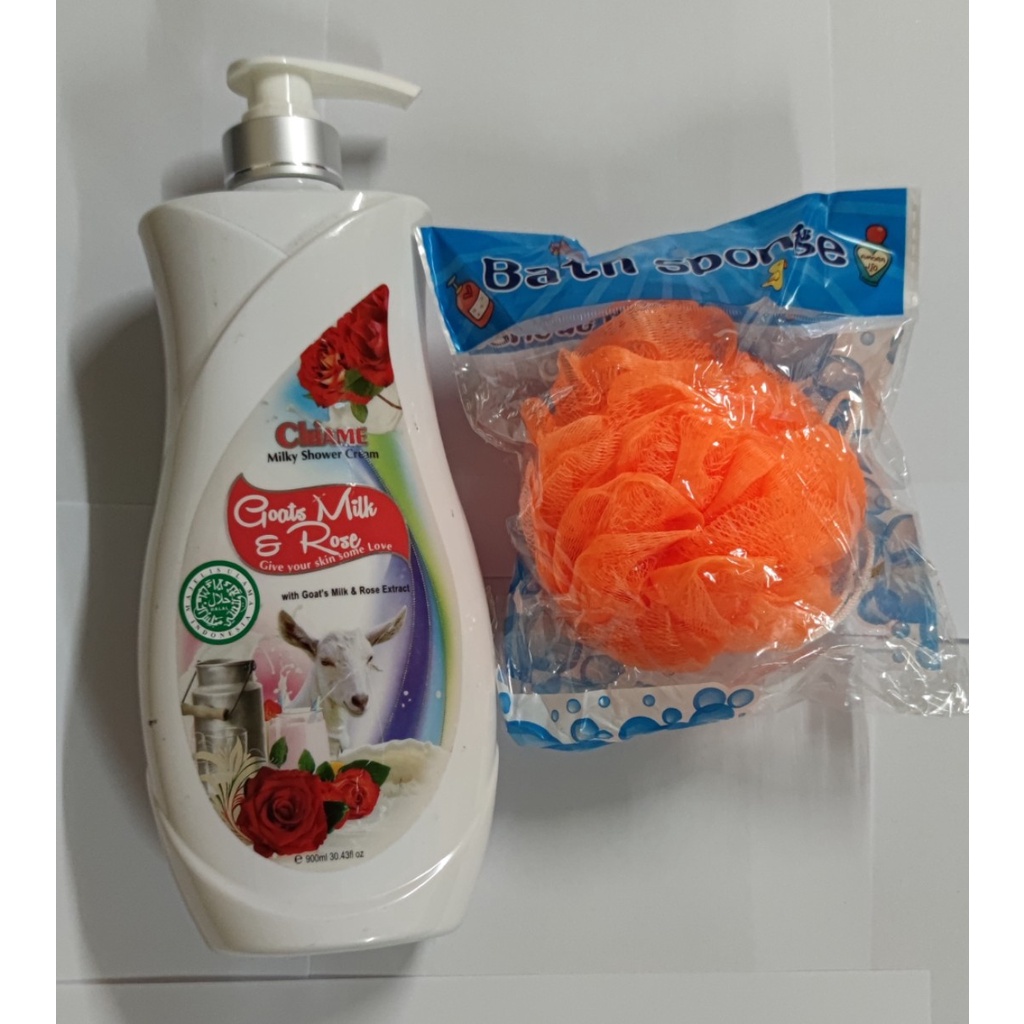 SABUN MANDI  ROSE 900 ML + BONUS  SHOWER  BALL