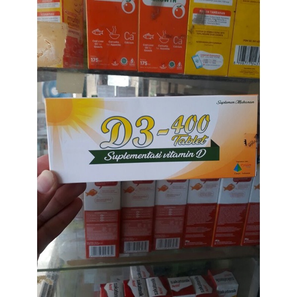 suplemen vitamin D | vitamin D3-400 per strip