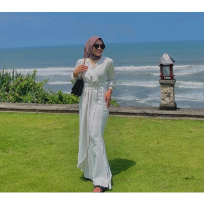 RESTOCK Alita Dress Pesta Super Scuba Titanium 70700 Seragam pesta Longdress Allsize XL XXL