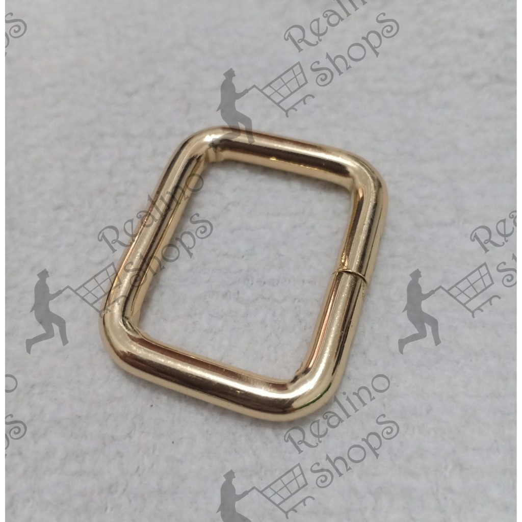 RING KOTAK / SEGI EMPAT - 2.5CM EMAS MUDA (KUALITAS TEBAL)