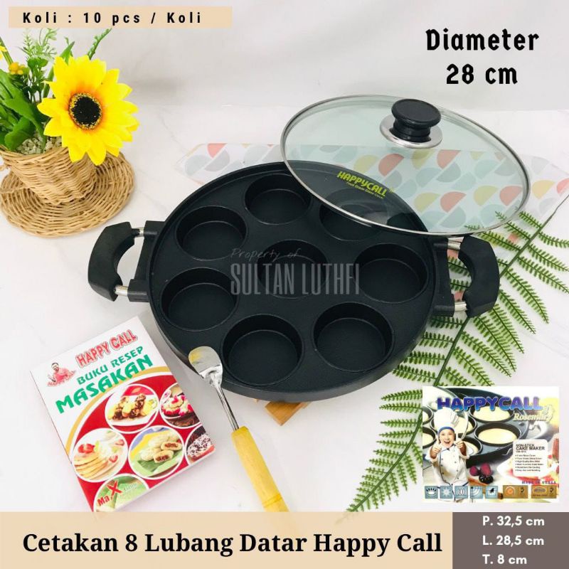 cetakan 8 lubang datar happy call rosemary free bubble warp