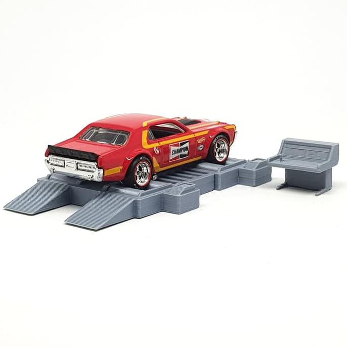 Dyno Test Set Skala 1/64 Diorama Diecast Abu Silver - Termurah 