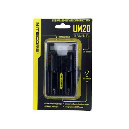 Charger Baterai 18650 14500 123 Nitecore UM20 (with LCD)