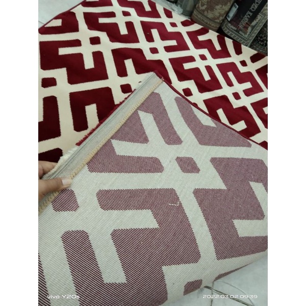 Karpet permadani red scandinavian 120 x 160 cm