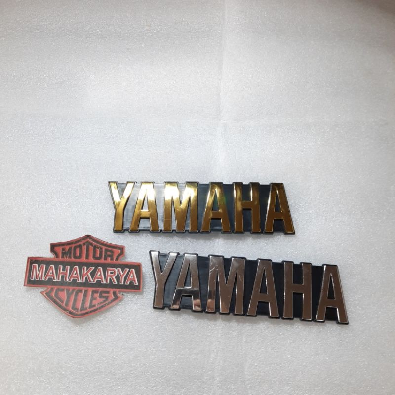 EMBLEM TANGKI TANKI TENGKI RX-KING RXK RX KING TULISAN YAMAHA GOLD SILVER 1SET 2PCS CKD