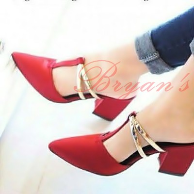 Sepatu Hak Wanita Emory Harley 17Emo 1318 - Fashion Import Batam ZQ493 Pantopel Hak Tahu Tb37 Merah