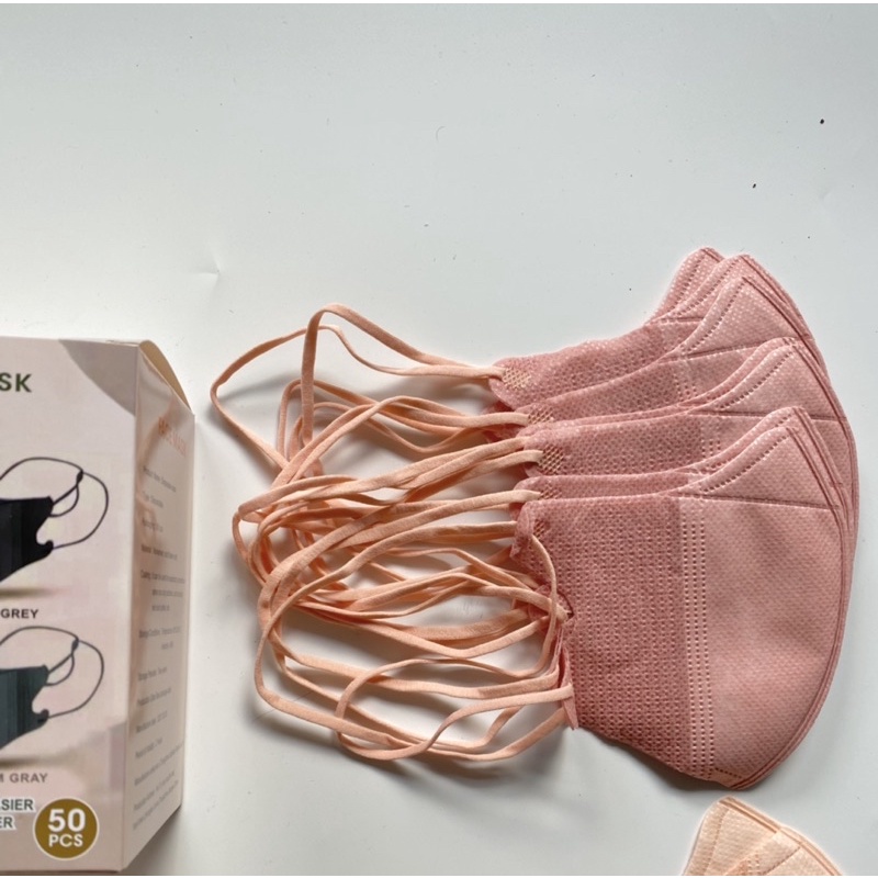 HARGA PER 10 LEMBAR / MASKER HIJAB/ MASKER DUCKBILL HIJAB WARNA NUDE/MASKWR WARNA NUDE