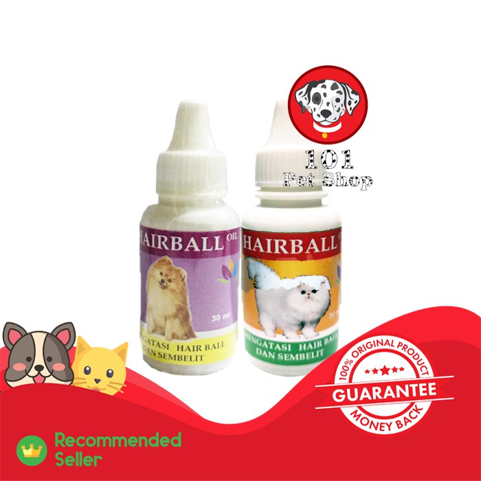 hairball oil 30ml mengatasi hairball &amp; sembelit kucing &amp; anjing