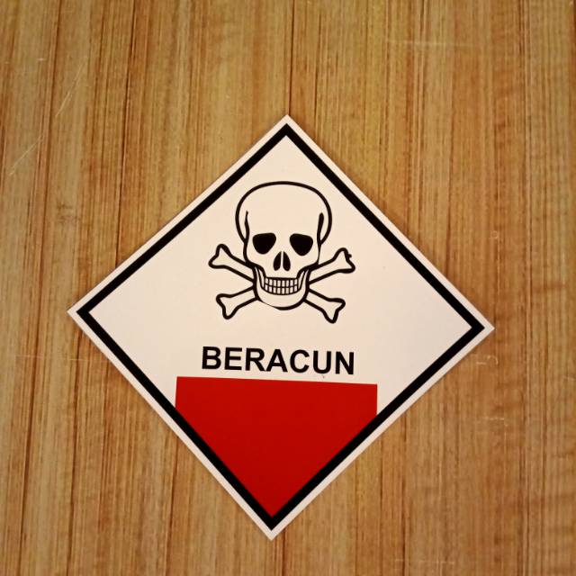 

Stiker K3 rambu safety. Beracun UK 10x10cm
