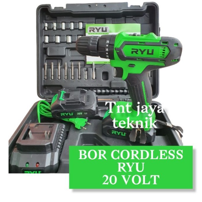 CORDLESS IMPACT DRILL RYU RCI 20V / MESIN BOR BATERAI RYU RCI20V / IMPACT DRILL SET