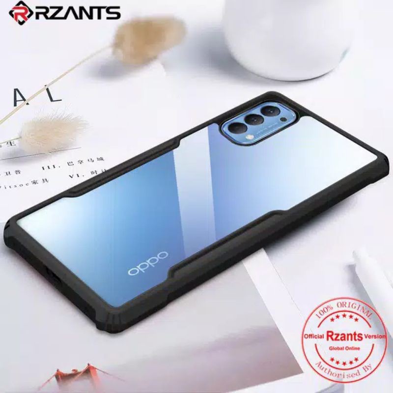 Hard Soft Case Oppo Reno 4 Versi Indonesia - Case Armor Transparan Ultra Thin Oppo Reno4 Premium