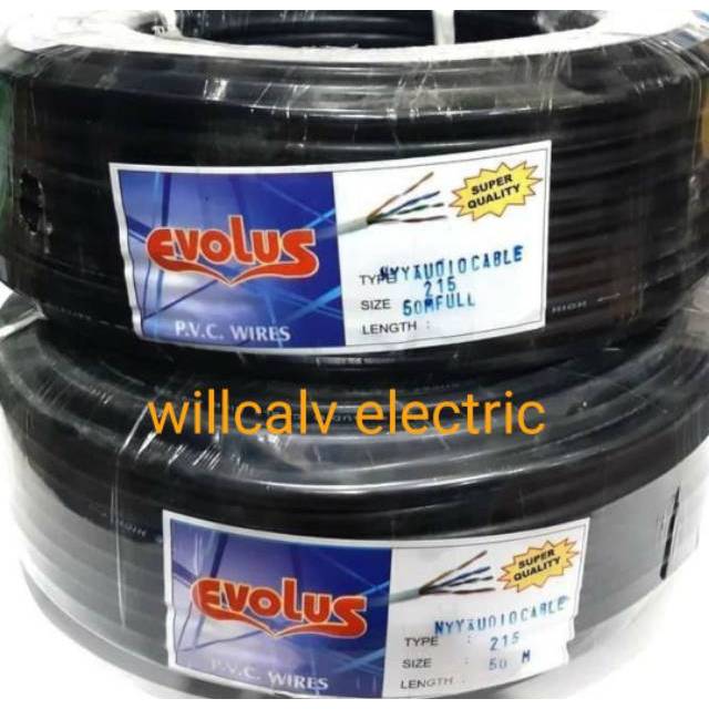 KABEL SERABUT ISI 2 KABEL HYO 2X1.5 - KABEL ISI 2 SERABUT HYO 2X1.5 TEMBAGA 50 METER
