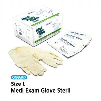 MEDI EXAM GLOVE NON SURGICAL SARUNG TANGAN STERIL LATEX POWDER / PAIR