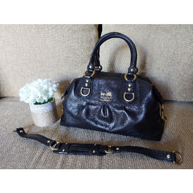 [Preloved] Tas Coach vintage Authentic leather bag bags shoulder handbag second bekas muluss kulit a