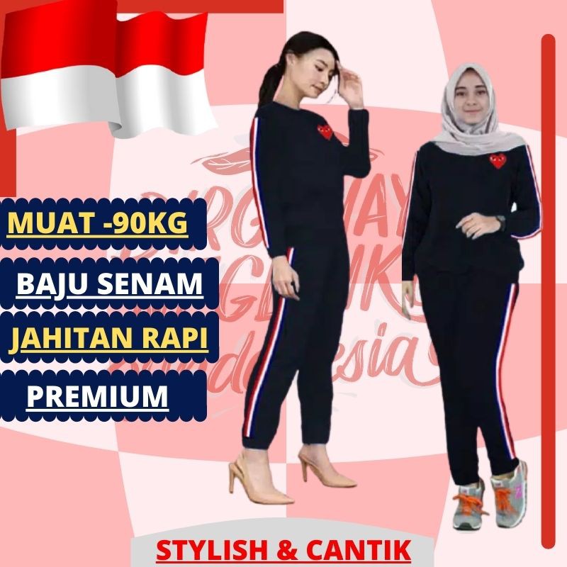  Baju  Olahraga  Cewek Setelan Senam Wanita Training Play 