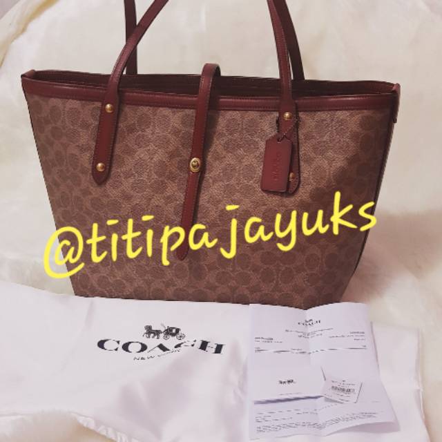 Preloved Coach Tote Bag Signature Butik/Retail