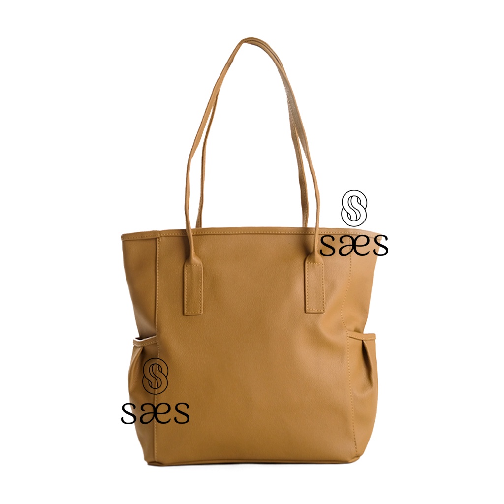 SAES - Vinca Tas Tote Bag Wanita Kulit Wanita Vintage Retro