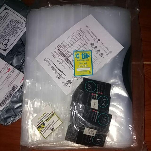 Plastik Klip Ukuran20x30, 25x35, 30x40cm Free Desain Klip Tanpa Plong