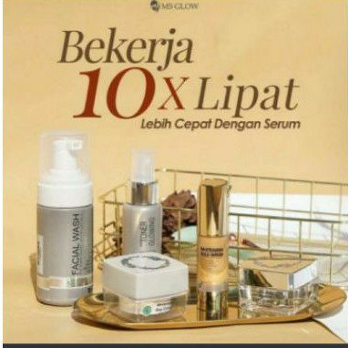 PAKET WHITENING MS GLOW + SERUM GOLD MS GLOW