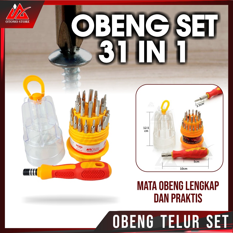 OBENG 31 IN 1 Obeng Set Elektronik Komplit Lengkap High Quality Serbaguna untuk Servis HP Laptop