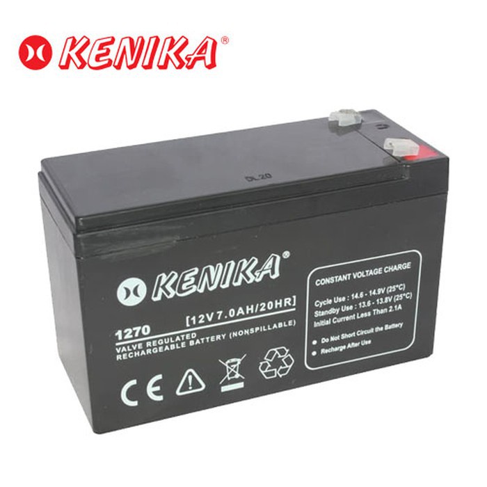 Battery UPS KENIKA 1270 12V 7ah - Baterai UPS Kenika 12V7.0AH/20HR