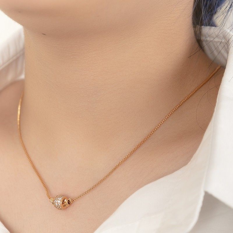 Kalung Wanita Koye Motif Permata Gold Xufing Anti Karat Berlapis Emas
