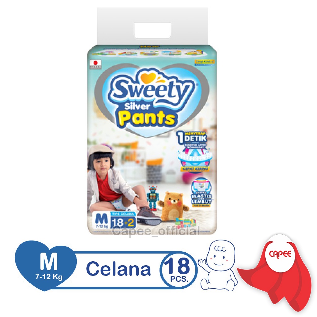 Pampers Sweety Silver Pants M18+2