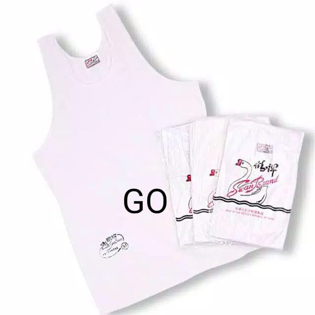 gof KAOS SINGLET SWAN By RIDER Pria Pakaian Dalam/Singlet Cowok Tanpa Lengan Size 38-42