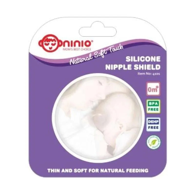 Ninio Silicone Nipple Shield - Pelindung Penyambung Puting Ibu ASI Bayi