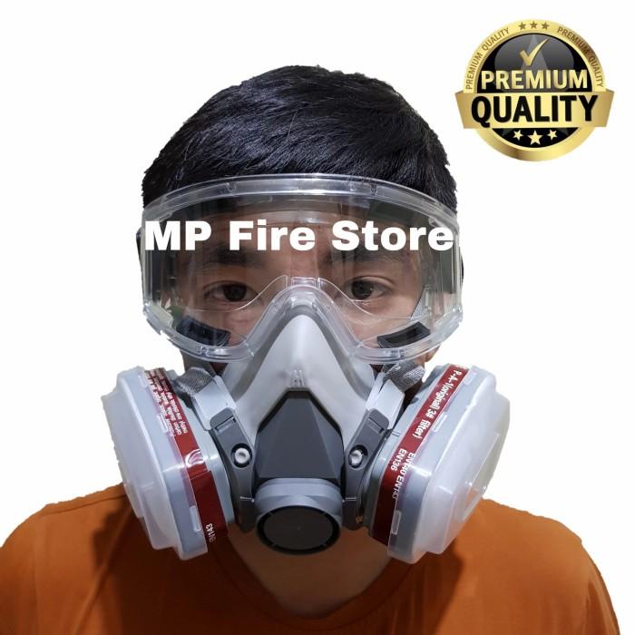 Jual Safety | Full Face Mask Gas Respirator Masker Dust Double Filter ...