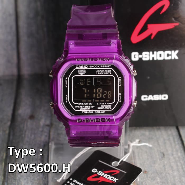 terbaru     WARNA G-Shock Casio DW5600 Ungu Purple Transparan Jam Tangan Pria