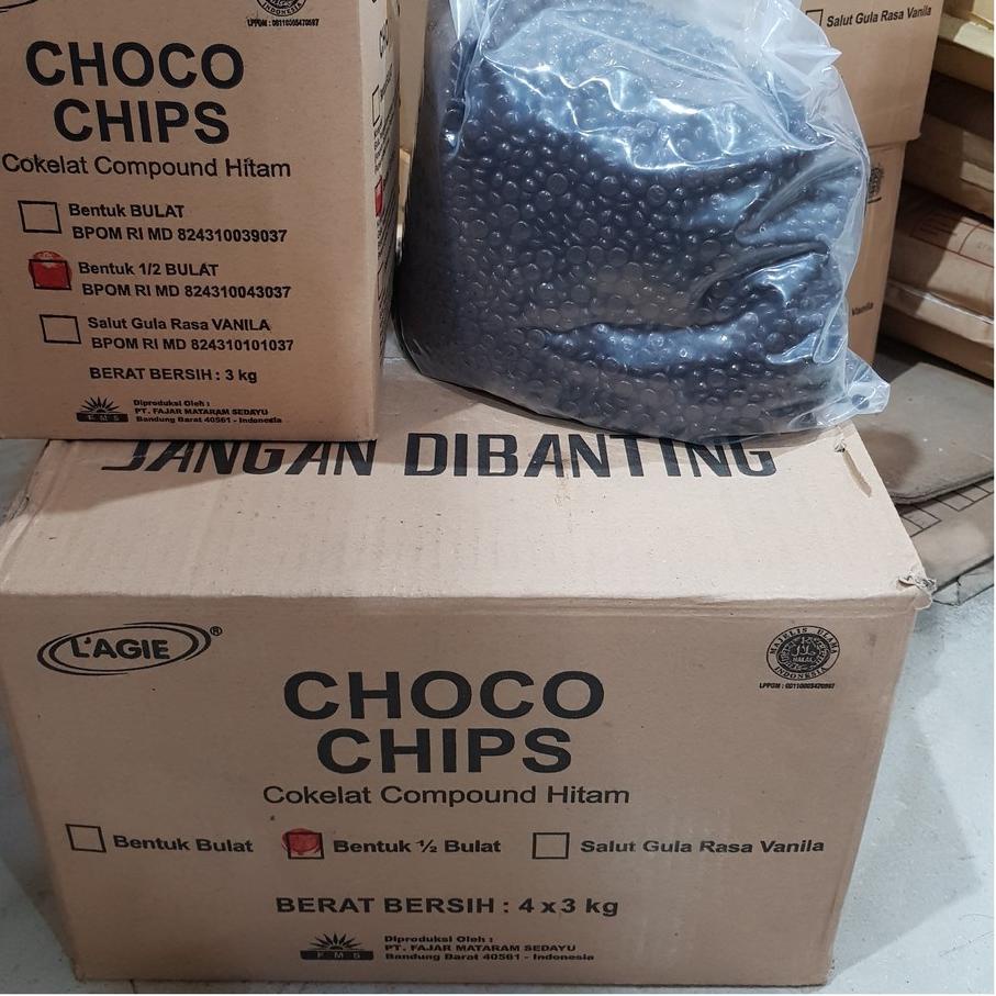 

SALE✅Choco chip 1kg / Chocochip / Chocochips LAGIE gepeng 1 kg COKLAT 1/2 BULAT|SQ9