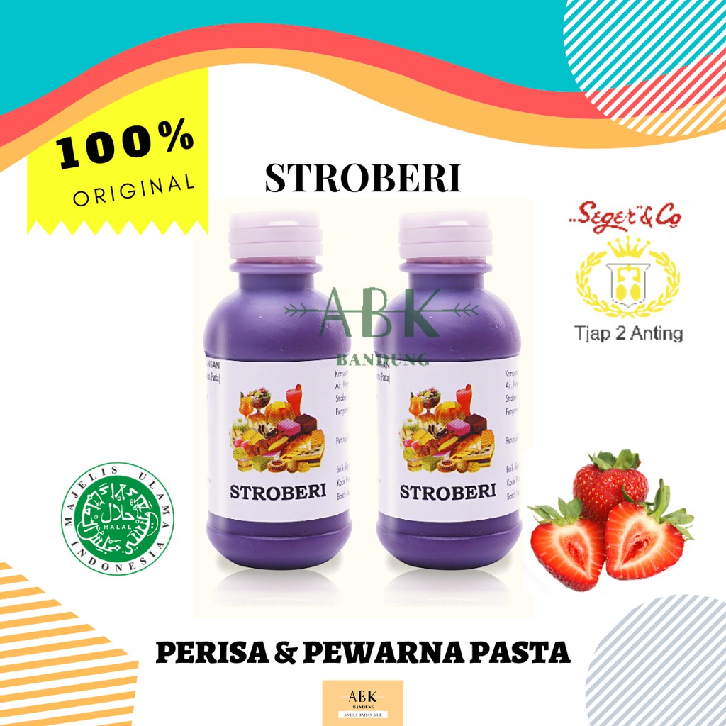 

PERISA STROBERI & PEWARNA PASTA 60ML CAP 2 ANTING | STRAWBERRY ESSENCE 60ML