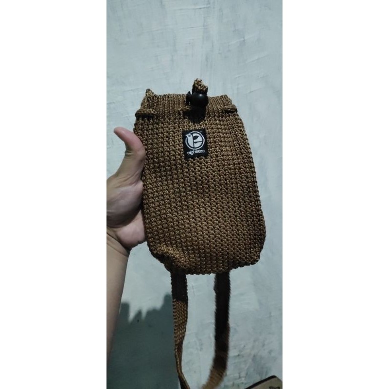 Brand Elgheera TAS RAJUT MINI SERUT POLOS / Tas SELEMPANG MINI / Tas Serut Mini