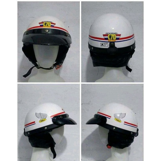 HELM CHIPS HELM HONDA CHIPS C70 helm c70 bogo setengah helm c70 cetok/HELM CHIPS HONDA TERBARU HONDA