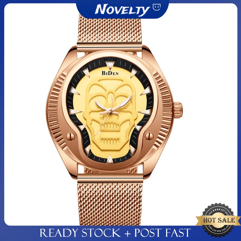 ❡♂Jam Tangan Fashion Pria Jam Tangan Bentuk Tengkorak Jam Tangan Fashion Pria