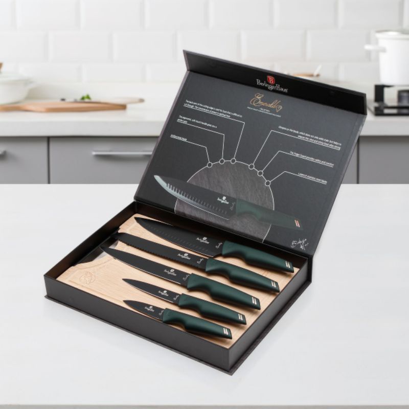 Pisau Dapur Berlinger Haus Set Emeral gratis Telenan