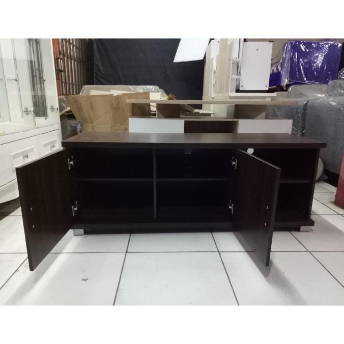 Rak Tv Minimalis| Lemari Kabinet Credenza Tv|Graver Bf 121 Flowerbean23