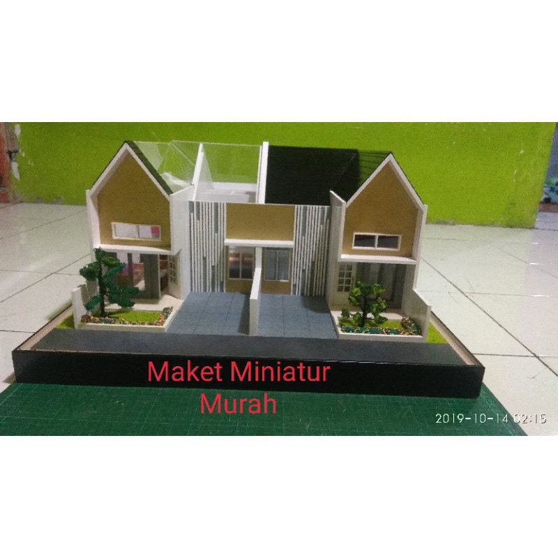 Maket Rumah Minimalis tipe 45 84 kopel