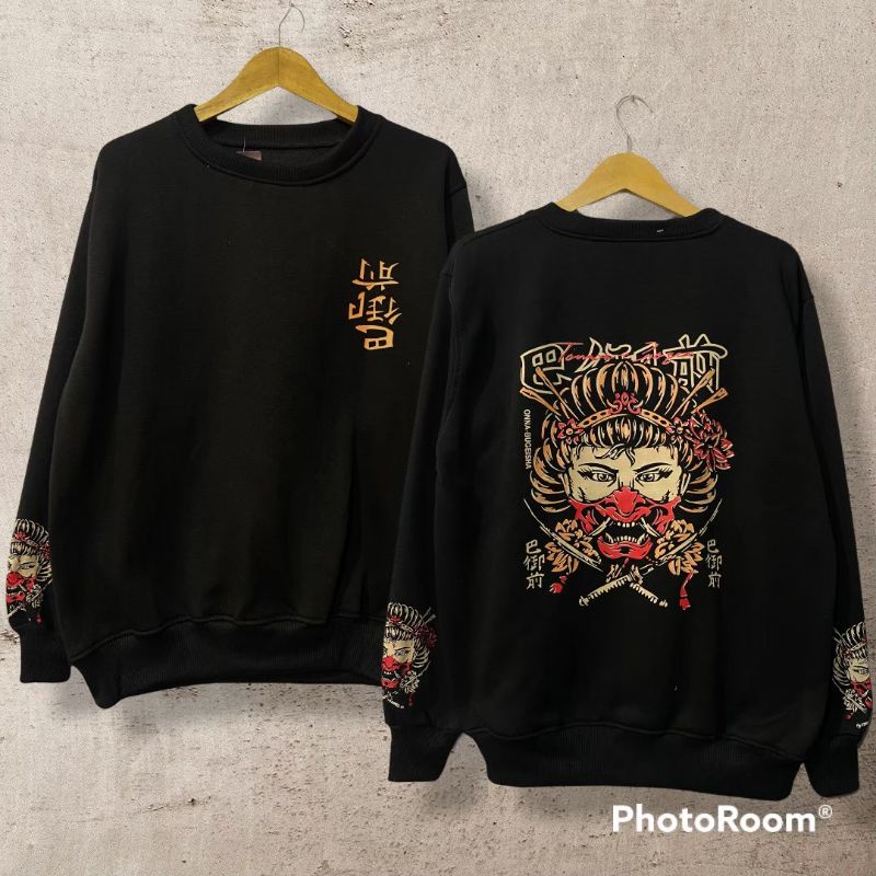 CREWNECK MEMPHIS BLACK/ CREWNECK NAGA FULL SABLON/ CREWNECK HITAM MURAH